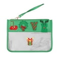 thumbnail image 1 of WEGFTDUOP Christmas Clear Makeup Bag Set - Festive Santa/Tree Embroidered Travel Toiletry Organizer, 1 of 4