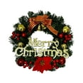 thumbnail image 1 of WEGFTDUOP Christmas Decor Christmas Wreath Decorations Window Shop Door Hangings Artificial Green Branches With Red Pines Cones Festive Layout 30 Cm Diameter Wreath Indoor Outdoor Ornaments, 1 of 7