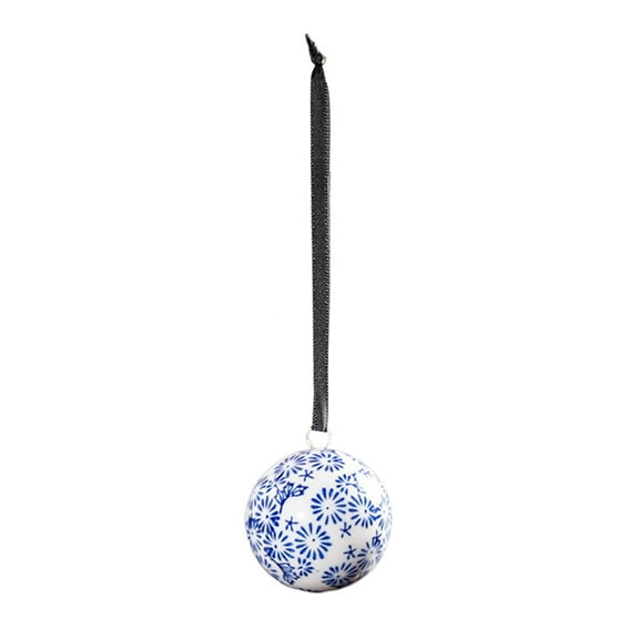 WEGFTDUOP Christmas Decoration 5 Cm Blue And White Ball Pendant Ceramic Decorative Pendants For Christmas Tree Decoration Christmas Indoor Outdoor Ornaments