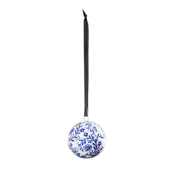 WEGFTDUOP Christmas Decoration 5 Cm Blue And White Ball Pendant Ceramic Decorative Pendants For Christmas Tree Decoration Christmas Indoor Outdoor Ornaments