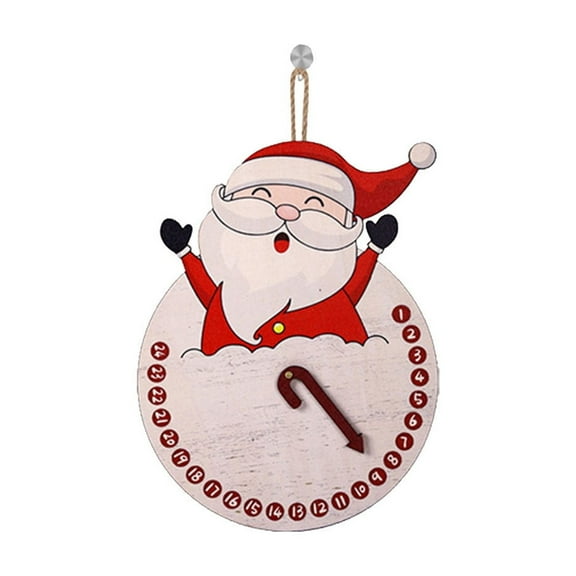WEGFTDUOP Christmas Decoration Christmas Countdown Ornaments Christmas Tree Hanging Wooden Christmas Countdown Advent Decoration Christmas Countdown Holiday Products