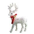 thumbnail image 1 of WEGFTDUOP Christmas Decoration Christmas White Elks Ornaments With Red And P-ink Bow Scarf For Christmas Home Party Decoration Holiday Products, 1 of 6