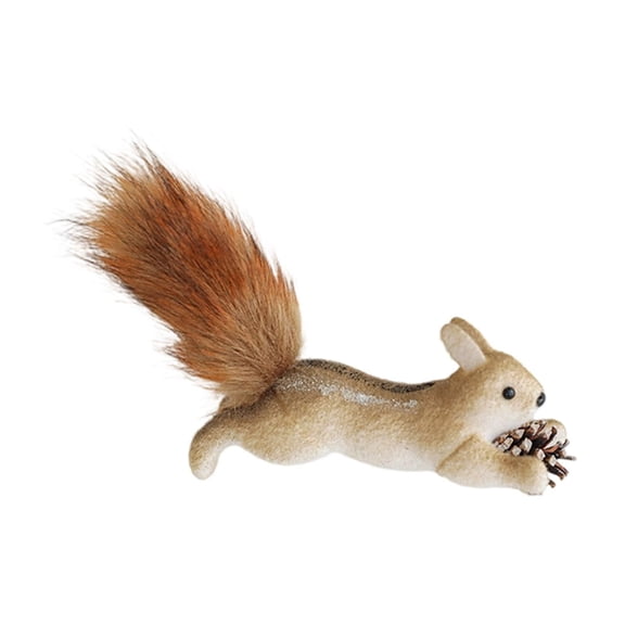 WEGFTDUOP Christmas Decoration Foam Simulation Squirrels Pendant Christmas Tree Decoration Desktop Small Doll Ornament Holiday Products