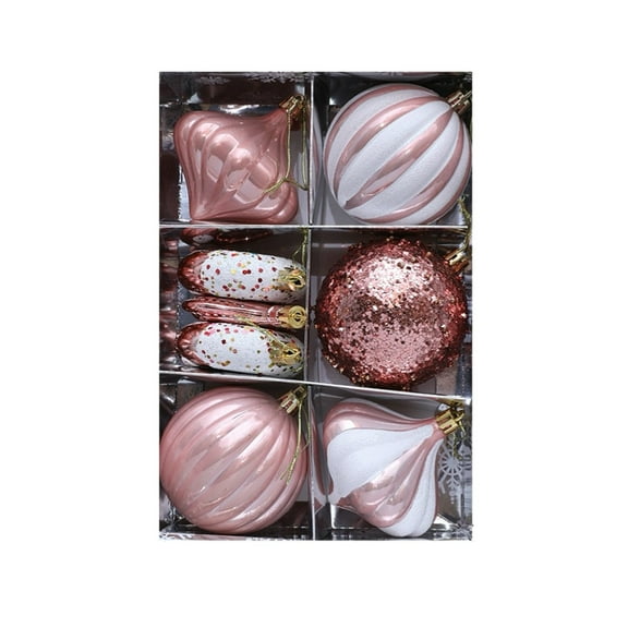 WEGFTDUOP Christmas Decoration News Christmas Ball 8pcs Multi Color Painted Gift Box Set Christmas Ball Christmas Tree Hanging Ornament Christmas Indoor Outdoor Ornaments