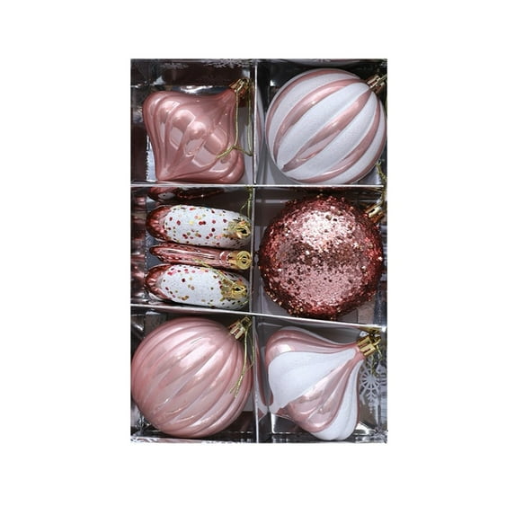 WEGFTDUOP Christmas Decoration News Christmas Ball 8pcs Multi Color Painted Gift Box Set Christmas Ball Christmas Tree Hanging Ornament Christmas Indoor Outdoor Ornaments