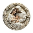thumbnail image 1 of WEGFTDUOP Christmas Decoration Round Wooden Nativity Resurrection Decorative Wall Hanging Home Baptism Decoration Christmas Indoor Outdoor Ornaments, 1 of 6