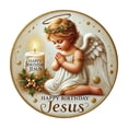 thumbnail image 1 of WEGFTDUOP Christmas Decoration Round Wooden Nativity Resurrection Decorative Wall Hanging Home Baptism Decoration Christmas Indoor Outdoor Ornaments, 1 of 6