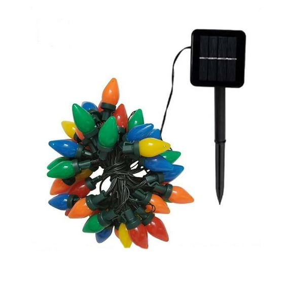 WEGFTDUOP Christmas Decoration Solar Strawberry String Lights Outdoor - 20LED Multicolor Strawberry Lights, Solar Christmas Lights For Tree, Home, Garlan