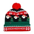 thumbnail image 1 of WEGFTDUOP Christmas Decoration Winter Fashion LED Christmas Hat Santa Claus Hairball Hat Pattern Knitted Hat Warm Ear Protection Woolen Hat Essentiales For Christmas Indoor Outdoor Ornaments, 1 of 6