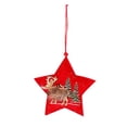 thumbnail image 1 of WEGFTDUOP Christmas Decorations Fabric Christmas Tree Small Wooden Pendant Hanging Ornaments, 1 of 3