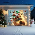 thumbnail image 1 of WEGFTDUOP Christmas Garage Door Banners Flying Reindeer In Festive Taxi With Gifts Light-Responsive Yellow Glows Large Outdoor Holiday Mural For Porch, 1 of 7