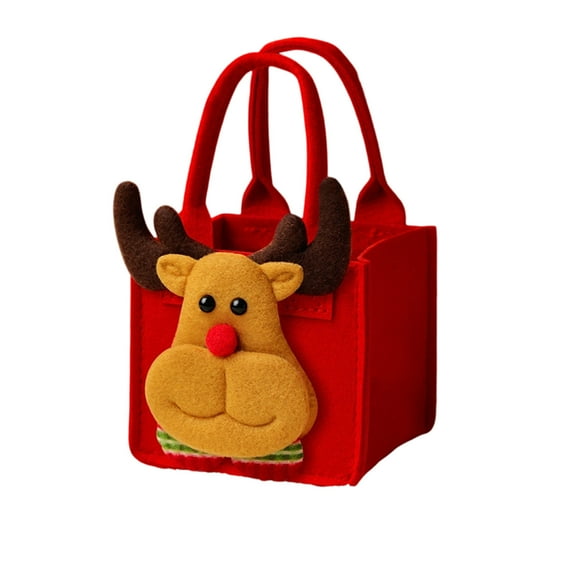 WEGFTDUOP Christmas Gift Bag Christmas Eve Apples Packaging Gift Box Christmas Elks Old Man Snowman Tree Happy Five Optional