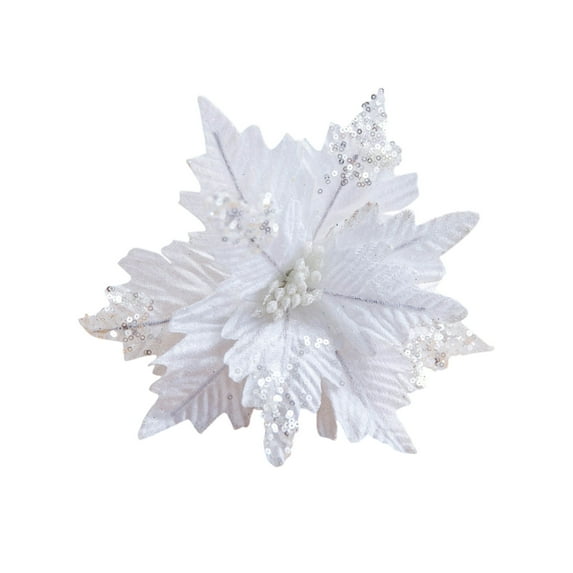 WEGFTDUOP Christmas Glitter Magnolia Magnolia With Stems Christmas Tree Decoration Flower Wreath Christmas Year Decoration Holiday Gift
