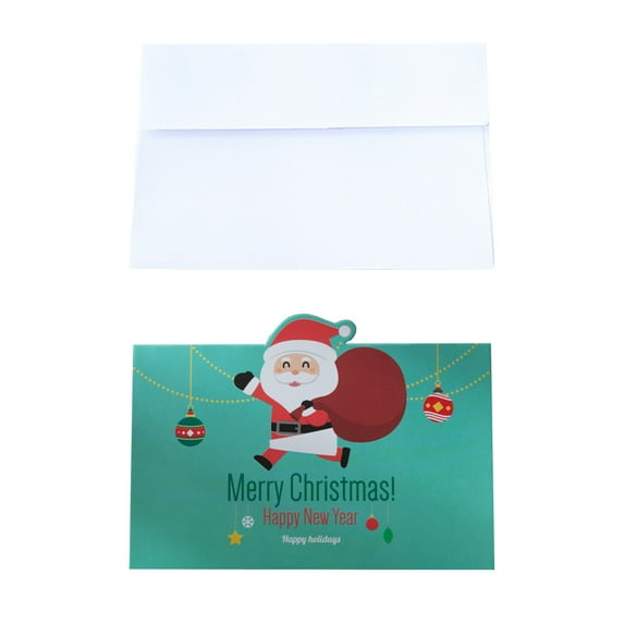 WEGFTDUOP Christmas Greeting Cards With Envelopes And Stickers 10 Pack Glitter Christmas Cards With Envelopes Christmas Greeting Cards Father Christmas Snowman