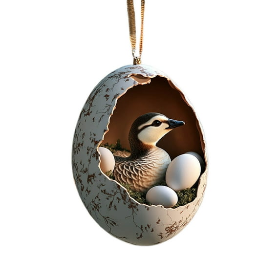 WEGFTDUOP Christmas Happy Farm Christmas Eggs Baby Animals Ducks Dinosaur Snake Eggs Christmas Ornaments Christmas Tree Pendant