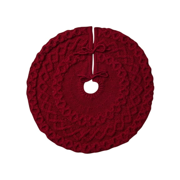 WEGFTDUOP Christmas Knitted Tree Skirt Knitted Christmas Ambiance Apron Christmas Tree Decorations Accessories