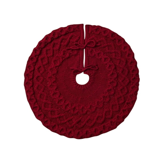 WEGFTDUOP Christmas Knitted Tree Skirt Knitted Christmas Ambiance Apron Christmas Tree Decorations Accessories