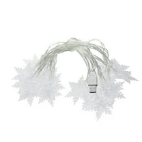 WEGFTDUOP Christmas Lights 10 LED Snowflake String Lights Battery Operated Lights For Bedroom Patio Room Garden Party Home Xmas Decor Indoor Outdoor Christmas Tree Decor