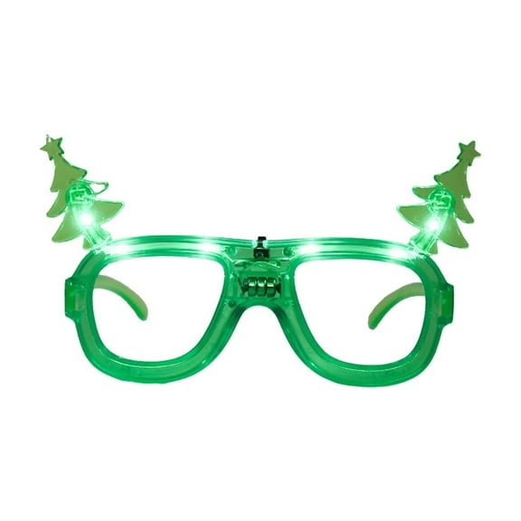 WEGFTDUOP Christmas Luminous LED Glasses Adult Children Party Quirky Accessories Photo Props Frames Suitable For Festive Birthday Christmas Party Supplies Role Playing