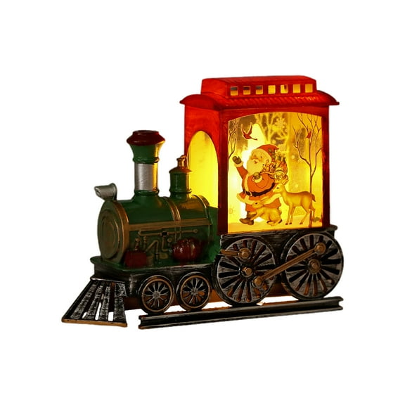 WEGFTDUOP Christmas Luminous Train Ornament Night Light Window Decoration Ornament Supplies