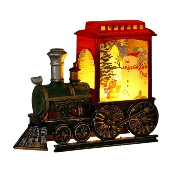 WEGFTDUOP Christmas Luminous Train Ornament Night Light Window Decoration Ornament Supplies