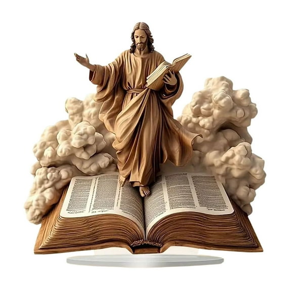 WEGFTDUOP Christmas Ornaments Religious Series - Acrylic Color Printing, 20cm Desktop Decoration, Eye-Catching for Home/Office