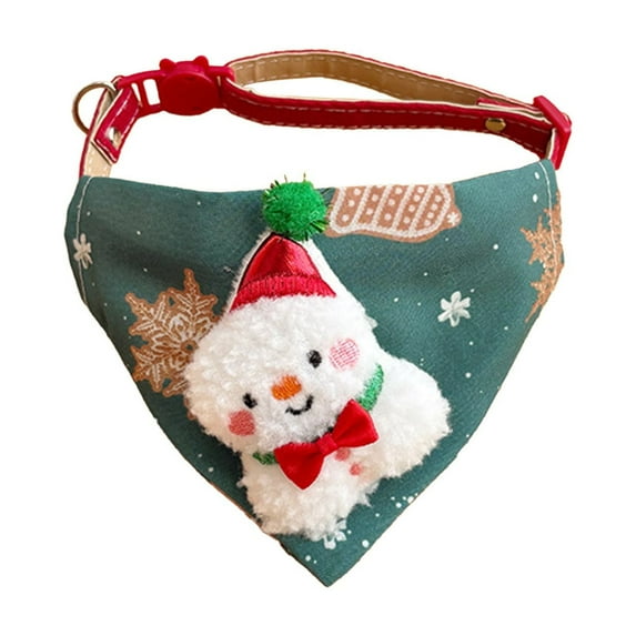 WEGFTDUOP Christmas Pet Scarf Collar Cute Cats And Dog Christmas Accessories