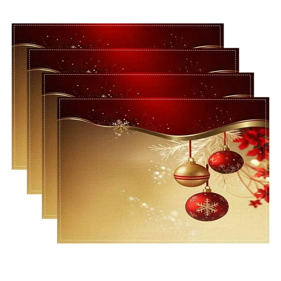WEGFTDUOP Christmas Placemat Table Mat Christmas Home Living Room Decoration Placemat