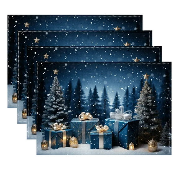WEGFTDUOP Christmas Placemat Table Mat Christmas Home Living Room Decoration Placemat
