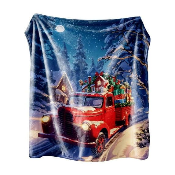 WEGFTDUOP Christmas Print Blanket Comfortable And Soft Flannel Blanket Merry Christmas Blanket Suitable For Bedroom Sofa Christmas Decoration 75X100cm Blankets And Throws, Bed Blankets