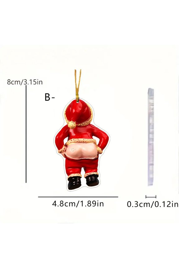 Christmas Santa Acrylic Hanging Ornament Car Interior Key Chain Backpack Decoration