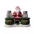 thumbnail image 1 of WEGFTDUOP Christmas Santa Claus Statue & Pepper Shaker Seasoning Jars Set, 2-in-1 Resin Kitchen Dining Table Decorative Sculpture, 2 Glass Salt Pepper Containers Kitchen Utensils, 1 of 9