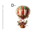 thumbnail image 1 of WEGFTDUOP Christmas Santa Hot Air Parachute 2D Acrylic Car Key Chain Pendant Holiday Decorations Props, 1 of 3
