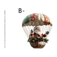 thumbnail image 1 of WEGFTDUOP Christmas Santa Hot Air Parachute 2D Acrylic Car Key Chain Pendant Holiday Decorations Props, 1 of 3