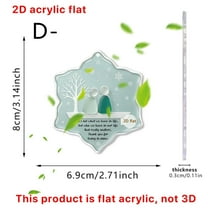 WEGFTDUOP Christmas Sea Glass 2d Flat Acrylic Pendant Acrylic Hanging