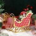 thumbnail image 1 of WEGFTDUOP Christmas Sleigh Metal Decorations Small Candy Storage Gifts Desktop Center Mantelpiece Fireplace, 1 of 6