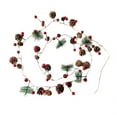 thumbnail image 1 of WEGFTDUOP Christmas String Lights Christmas Pine-Needle Pine-Cone Wreath Tree Garland, 1 of 6
