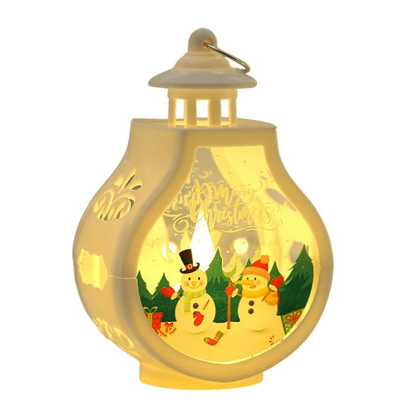 WEGFTDUOP Christmas Wind Lights Candle Holders Decorative Small Night Lights Ornaments Decorations Props Gifts For The Elderly