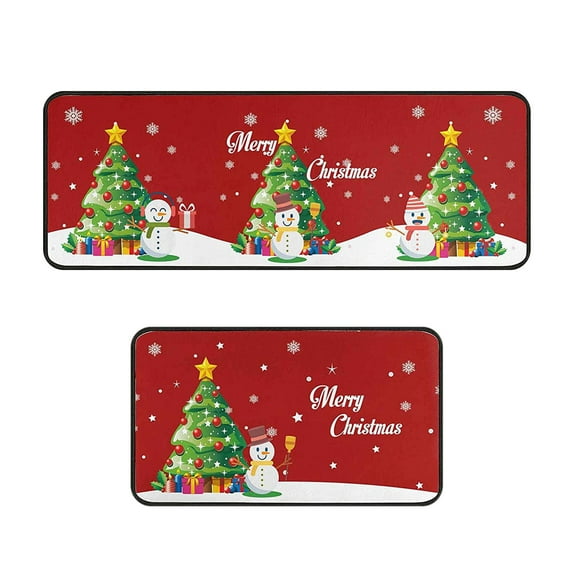 WEGFTDUOP Christmas-themed Carpets, Non-slip Door Mats, Absorbent Bathroom Porch Mats