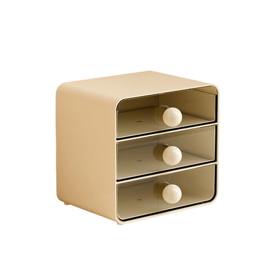 WEGFTDUOP Clear Drawer Style Desktop Organizer, Stationery & Journal Storage for Office & Dorm