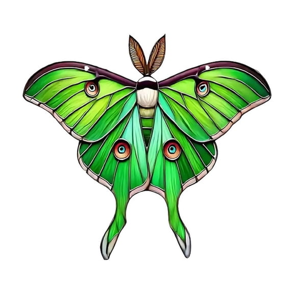 WEGFTDUOP Colorful Moth Pendants Window Porch Home Decor Chain Window Hangings