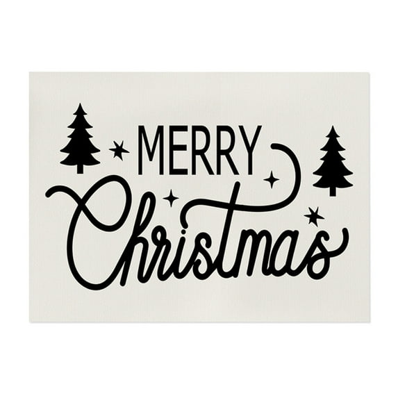 WEGFTDUOP Cotton And Linen Placemats Christmas Table Decorations Insulation Mats Kitchen And Dining Room Waterproofs Mats