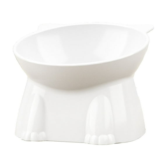 WEGFTDUOP Cute Cat Food & Water Bowl - Large Capacity Neck Protection Design for Cats