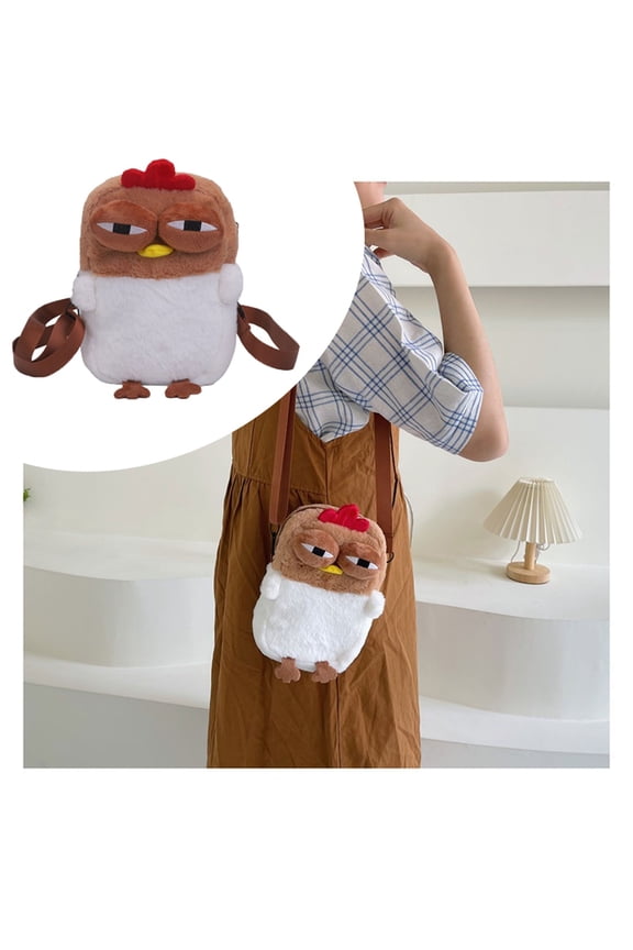 Cute Chicken Doll Crossbody Bag Healing Chicken Bag Shoulder Bag