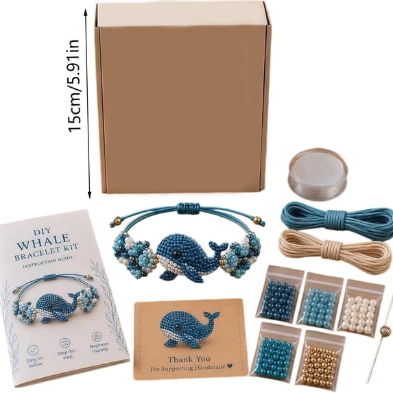 WEGFTDUOP DIY Highland Cow Beaded Bracelet Making Kit, Beginner Animal Bead Craft Kit, Handmade Bracelet Making Supplies for DIY Lovers