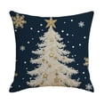 thumbnail image 1 of WEGFTDUOP Dark Blue Christmas Pillow Set - 45x45cm Polyester, Festive Tree Patterns, Living Room Holiday Decor (75g)‌, 1 of 6