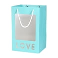 thumbnail image 1 of WEGFTDUOP Day Gift For Girlfriend Flower Tote Bag Transparent Window Opening Gift Bag, 1 of 6
