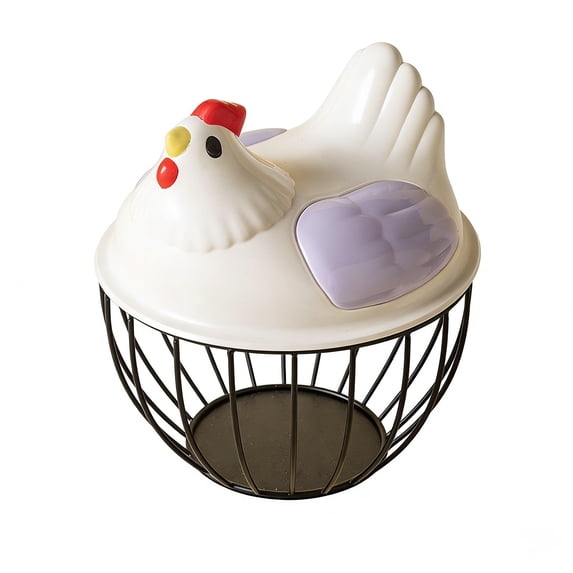 WEGFTDUOP Domestic Kitchen Egg Basket Vegetable And Fruit Basket Wrought Iron Storage Basket Storage Basket