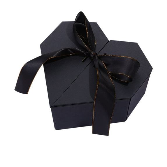 WEGFTDUOP Double Door Ribbon Bow Heart-shaped Valentine's Day Gift Box