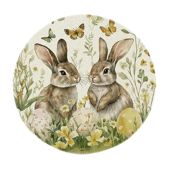 WEGFTDUOP Easter Decorations Easter Round Placemat